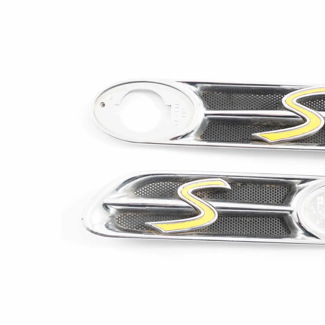 Mini R52 R53 LED Finisher Blinkerleiste Front Links Rechts Chrom Set - SKU 7114733 / 7114734-3 - Teilenummer 7114733
