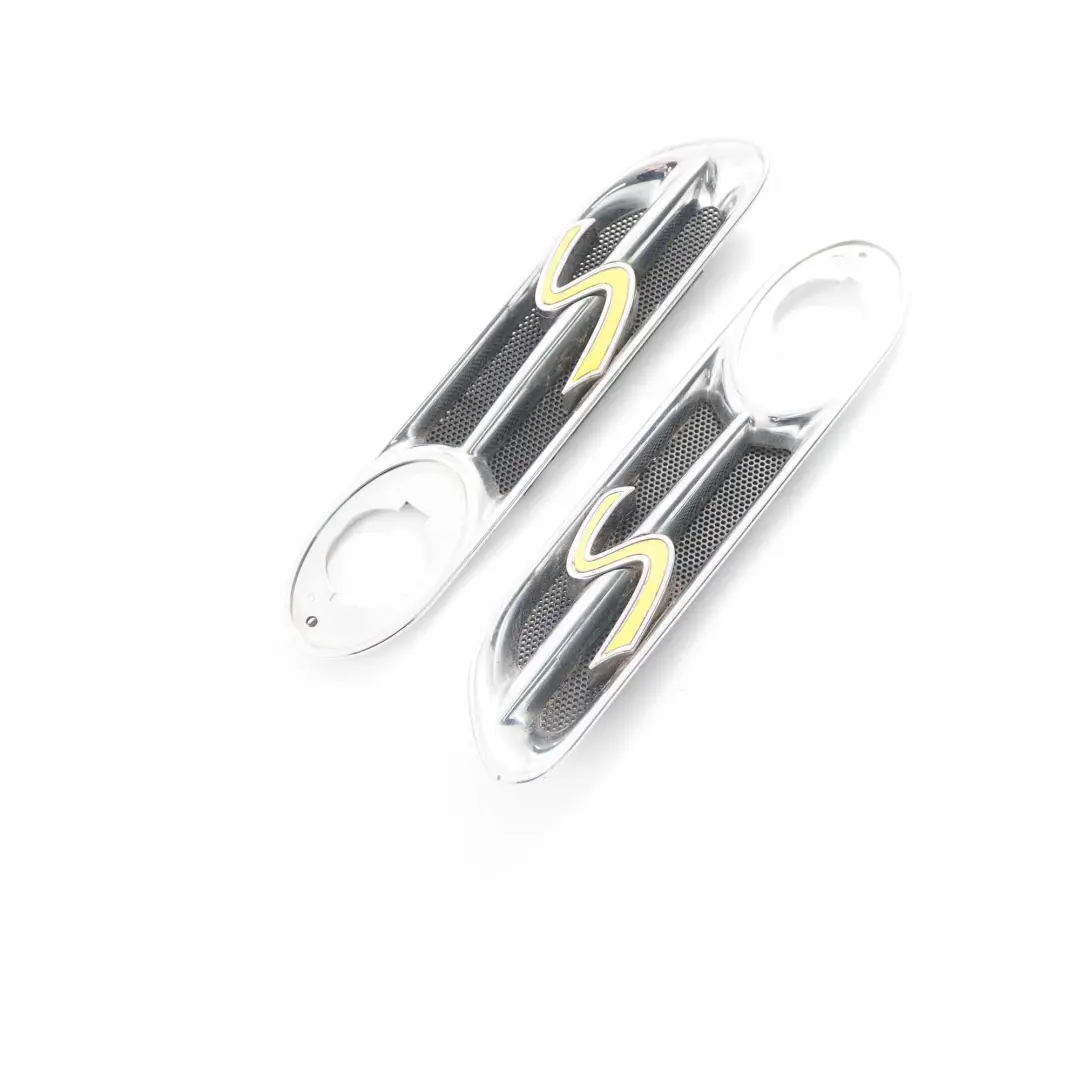 Mini R52 R53 LED Finisher Blinkerleiste Front Links Rechts Chrom Set - SKU 7114733 / 7114734-3 - Teilenummer 7114733