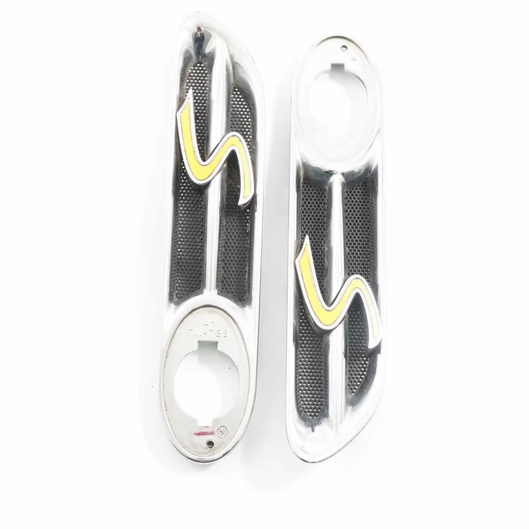 Mini R52 R53 LED Finisher Blinkerleiste Front Links Rechts Chrom Set - SKU 7114733 / 7114734-3 - Teilenummer 7114733