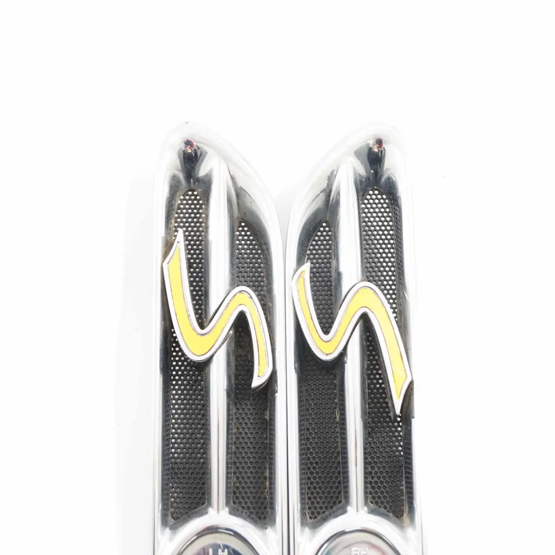 Mini R52 R53 LED Finisher Blinkerleiste Front Links Rechts Chrom Set - SKU 7114733 / 7114734-3 - Teilenummer 7114733
