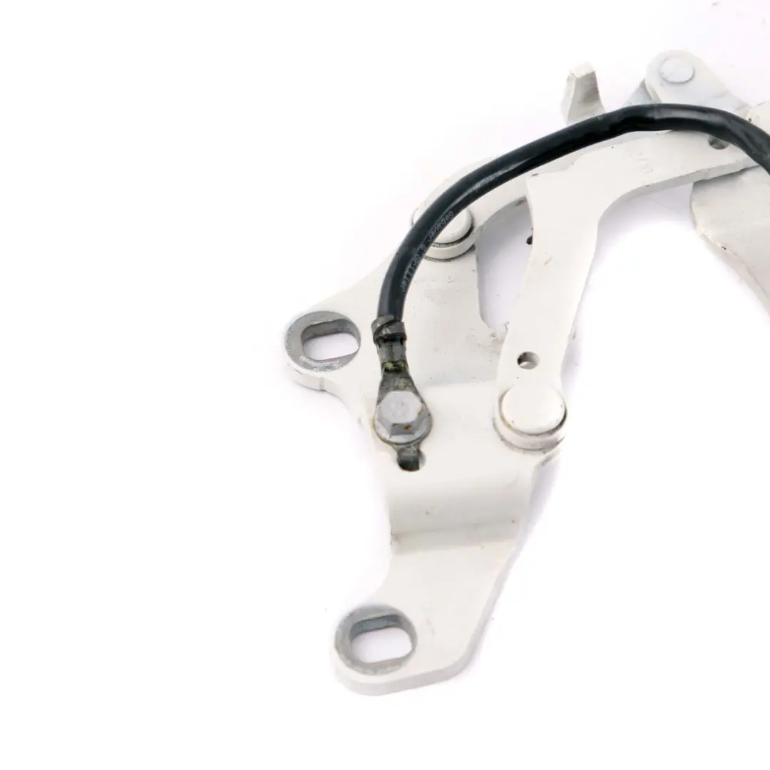 BMW 3 E90 E92 E93 Front Left Engine Bonnet Hinge N/S Mineralweiss White A96 - SKU 7115263-MW - Part number 7115263