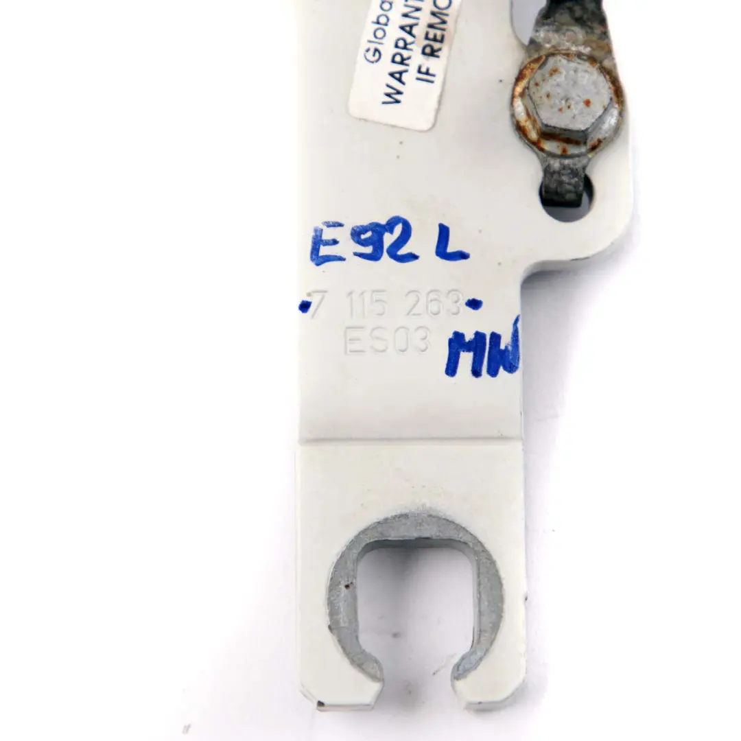 BMW 3 E90 E92 E93 Front Left Engine Bonnet Hinge N/S Mineralweiss White A96 - SKU 7115263-MW - Part number 7115263