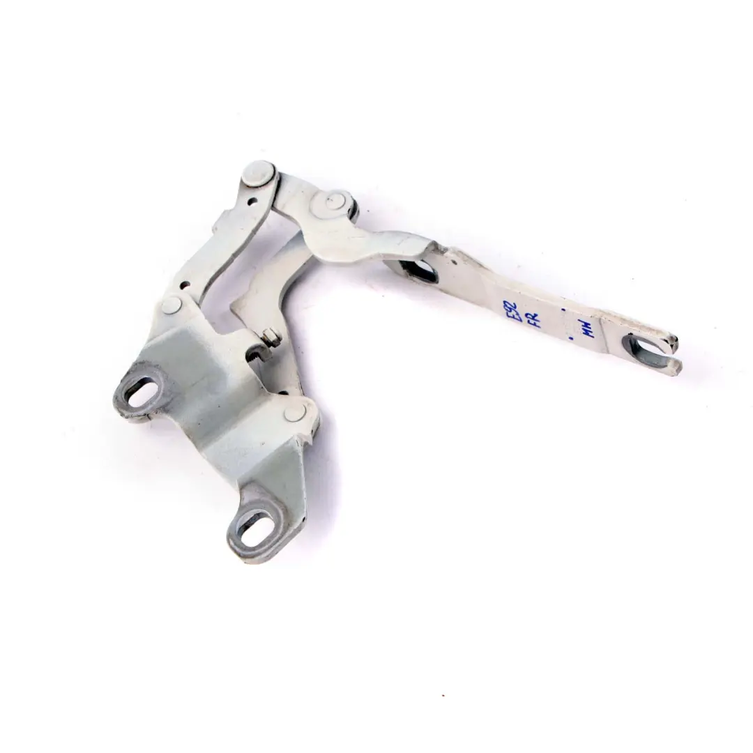 Front Right Engine Bonnet Hinge O/S Mineralweiss Mineral White A96 to BMW E90 E92 with Part number 7115264 BMW E90 E92 Front Right Engine Bonnet Hinge O/S Mineralweiss Mineral White A96 - SKU 7115264-MW - Part number 7115264