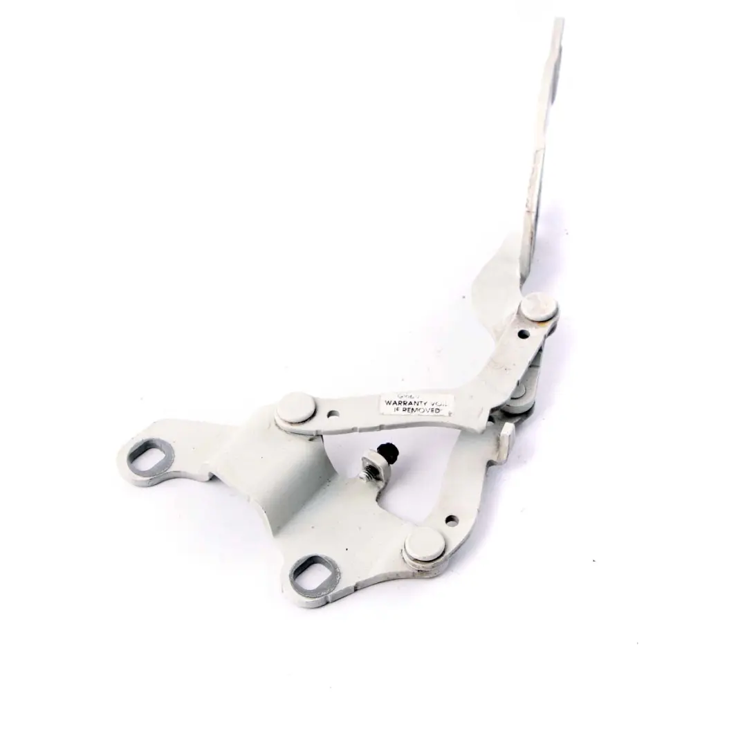 Front Right Engine Bonnet Hinge O/S Mineralweiss Mineral White A96 to BMW E90 E92 with Part number 7115264 BMW E90 E92 Front Right Engine Bonnet Hinge O/S Mineralweiss Mineral White A96 - SKU 7115264-MW - Part number 7115264