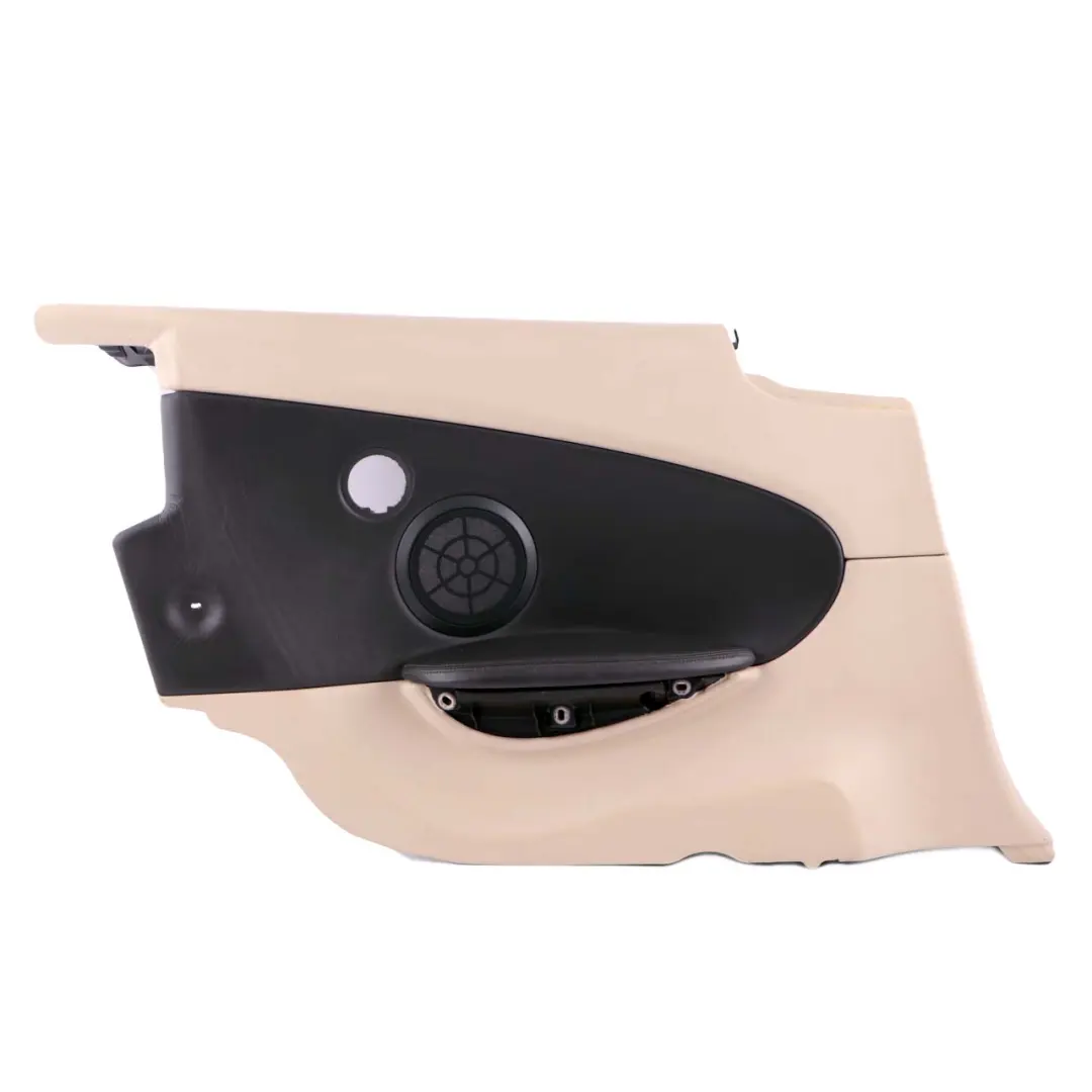 Left N/S HiFi Lateral Trim Panel Leather Cream Beige to BMW 6 E63 Coupe Rear with Part number 7115473 BMW 6 E63 Coupe Rear Left N/S HiFi Lateral Trim Panel Leather Cream Beige - SKU 7115473 - Part number 7115473