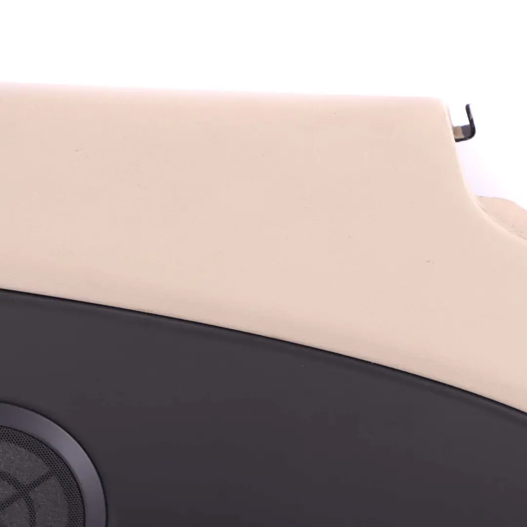 Left N/S HiFi Lateral Trim Panel Leather Cream Beige to BMW 6 E63 Coupe Rear with Part number 7115473 BMW 6 E63 Coupe Rear Left N/S HiFi Lateral Trim Panel Leather Cream Beige - SKU 7115473 - Part number 7115473