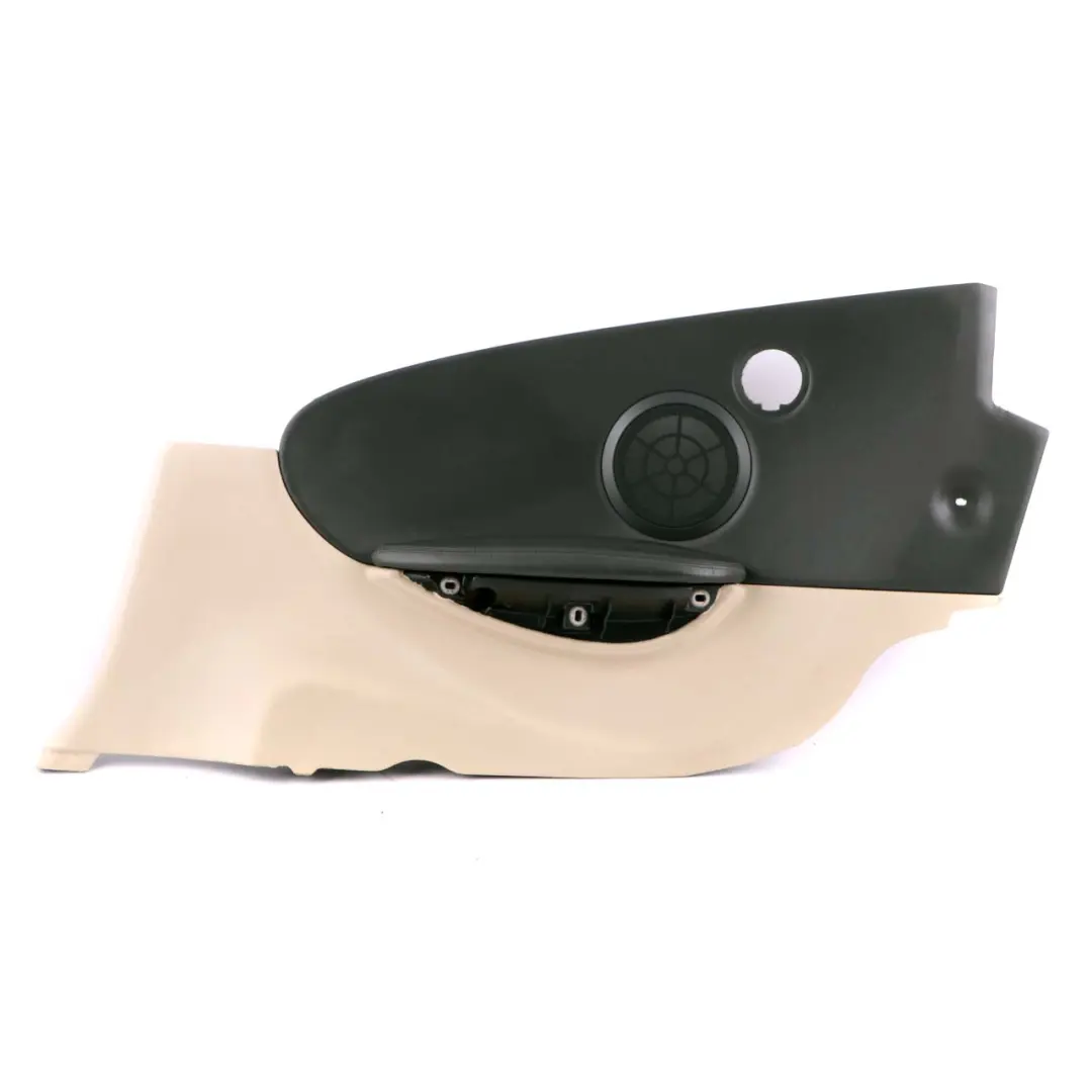 Right O/S HiFi Lateral Trim Panel Leather Cream Beige to BMW 6 E63 Coupe Rear with Part number 7115474 BMW 6 E63 Coupe Rear Right O/S HiFi Lateral Trim Panel Leather Cream Beige - SKU 7115474-1 - Part number 7115474