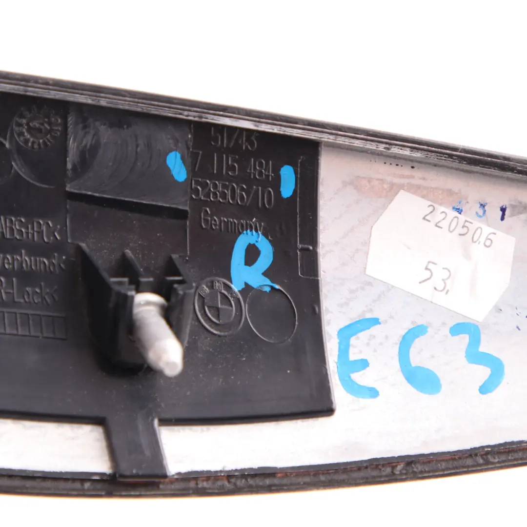  Door Card Strip BMW E63 E64 Handle Trim Cover Rear Right O/S Birke Grau - SKU 7115484 - Part number 7115484