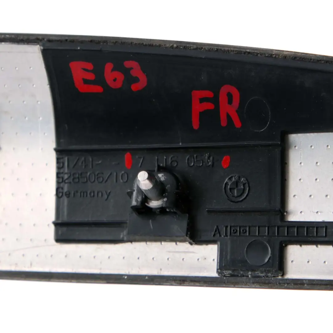 Decorative Strip Trim Front Right O/S Cover Wood Birch Grey to BMW 6 E63 E64 with Part number 7116054 BMW 6 E63 E64 Decorative Strip Trim Front Right O/S Cover Wood Birch Grey - SKU 7116054 - Part number 7116054