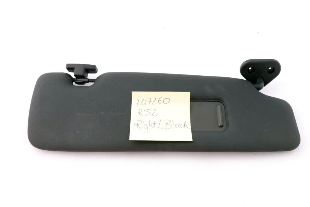 Mini Cooper R52 Cabrio Sun Visor Mirror Lighted Right O/S Panther Black - SKU 7117260 - Part number 7117260