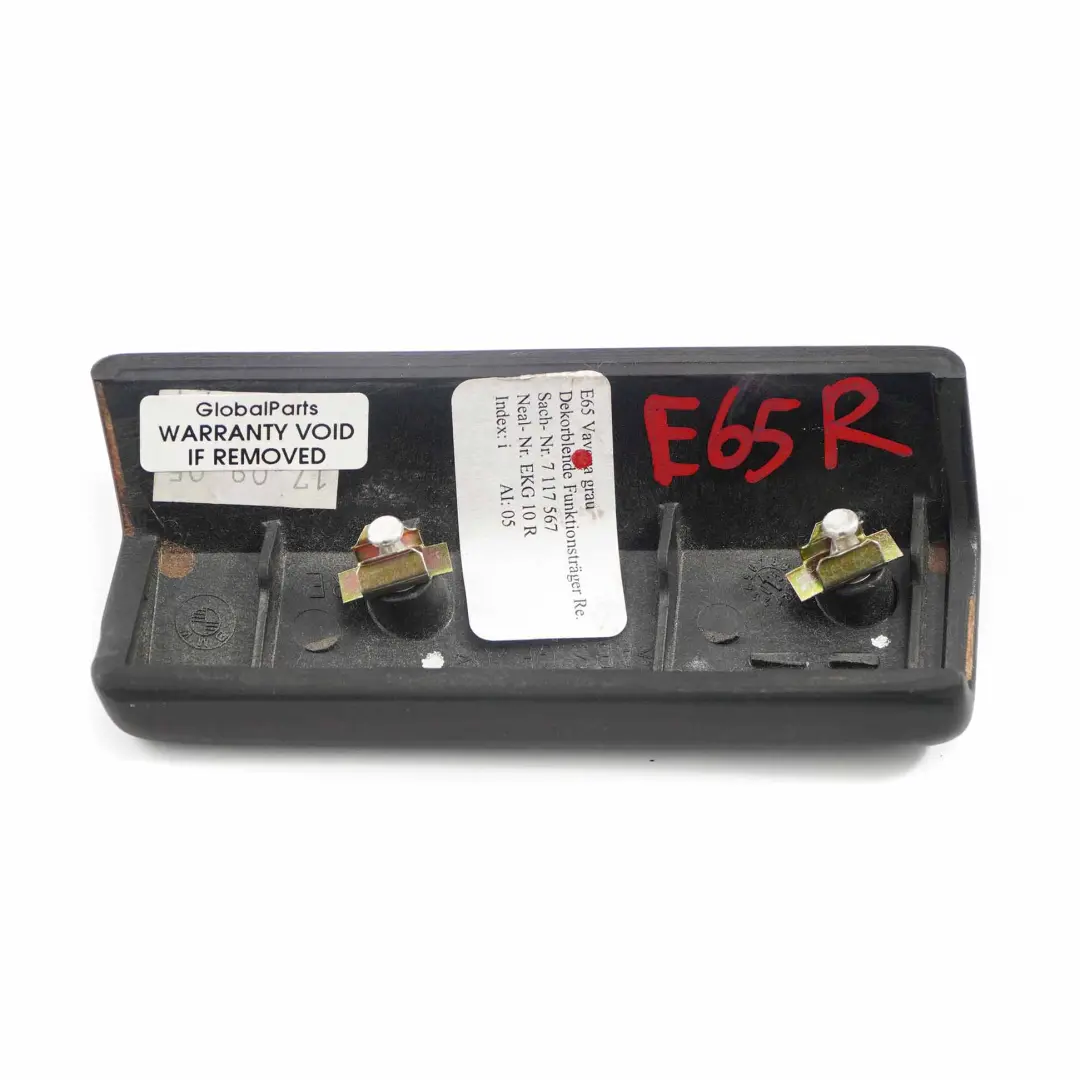 BMW E65 Holzverkleidung Modul Träger Trim Rechts Vavona Grau - SKU 7117567 - Teilenummer 7117567