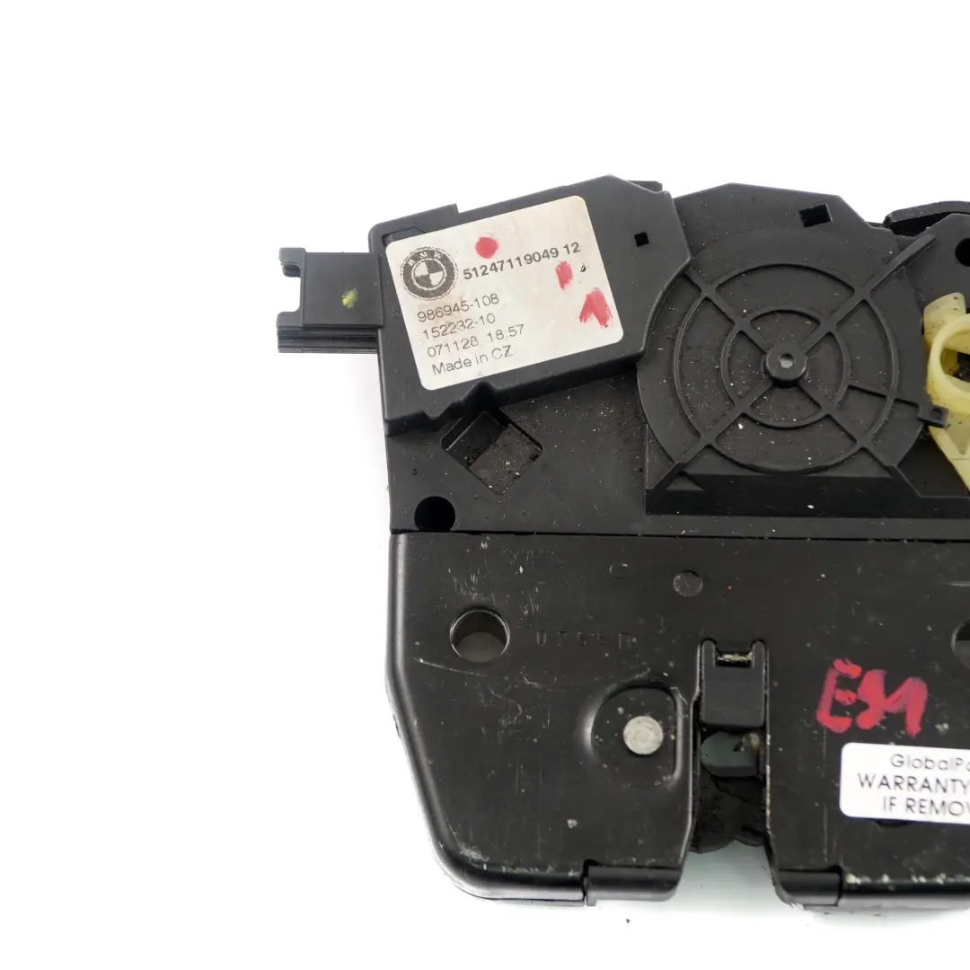 Boot Trunk Lid Tailgate Lock Mechanism to BMW E91 Touring with Part number 7119049 BMW E91 Touring Boot Trunk Lid Tailgate Lock Mechanism - SKU 7119049-1 - Part number 7119049