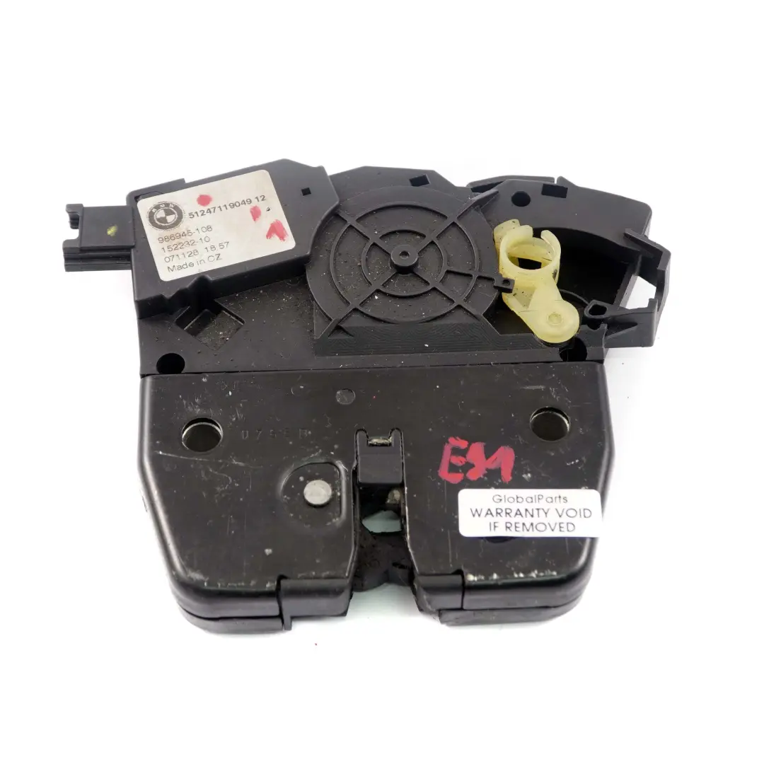 Boot Trunk Lid Tailgate Lock Mechanism to BMW E91 Touring with Part number 7119049 BMW E91 Touring Boot Trunk Lid Tailgate Lock Mechanism - SKU 7119049-1 - Part number 7119049