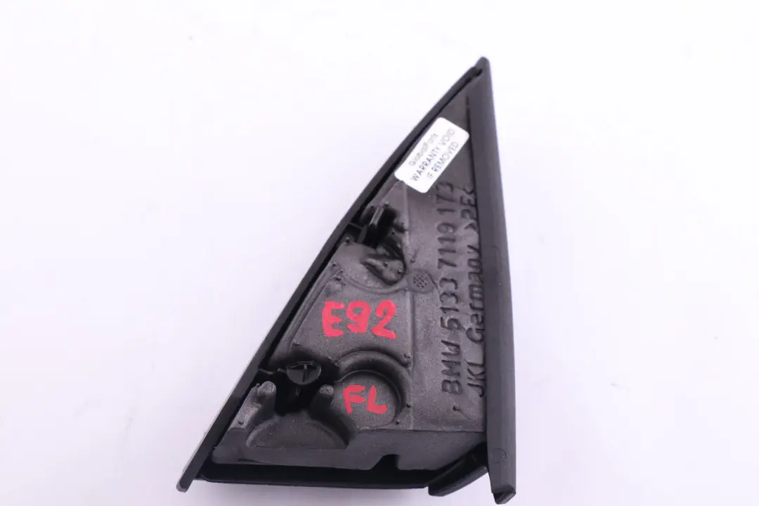Finestrino Porta Specchio Triangolo Anteriore per BMW E92 E92N E93 LCI con numero di parte 7119173 BMW E92 E92N E93 LCI Finestrino Porta Specchio Triangolo Anteriore - SKU 7119173 - Numero di parte 7119173