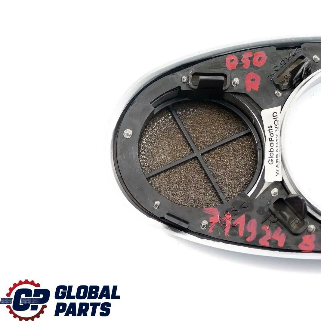 Interior Derecho Tapa Abrepuertas Cromo Mate para Mini Cooper One R50 R52 R53 con número de pieza 7119248 Mini Cooper One R50 R52 R53 Interior Derecho Tapa Abrepuertas Cromo Mate - SKU 7119248 - Número de pieza 7119248
