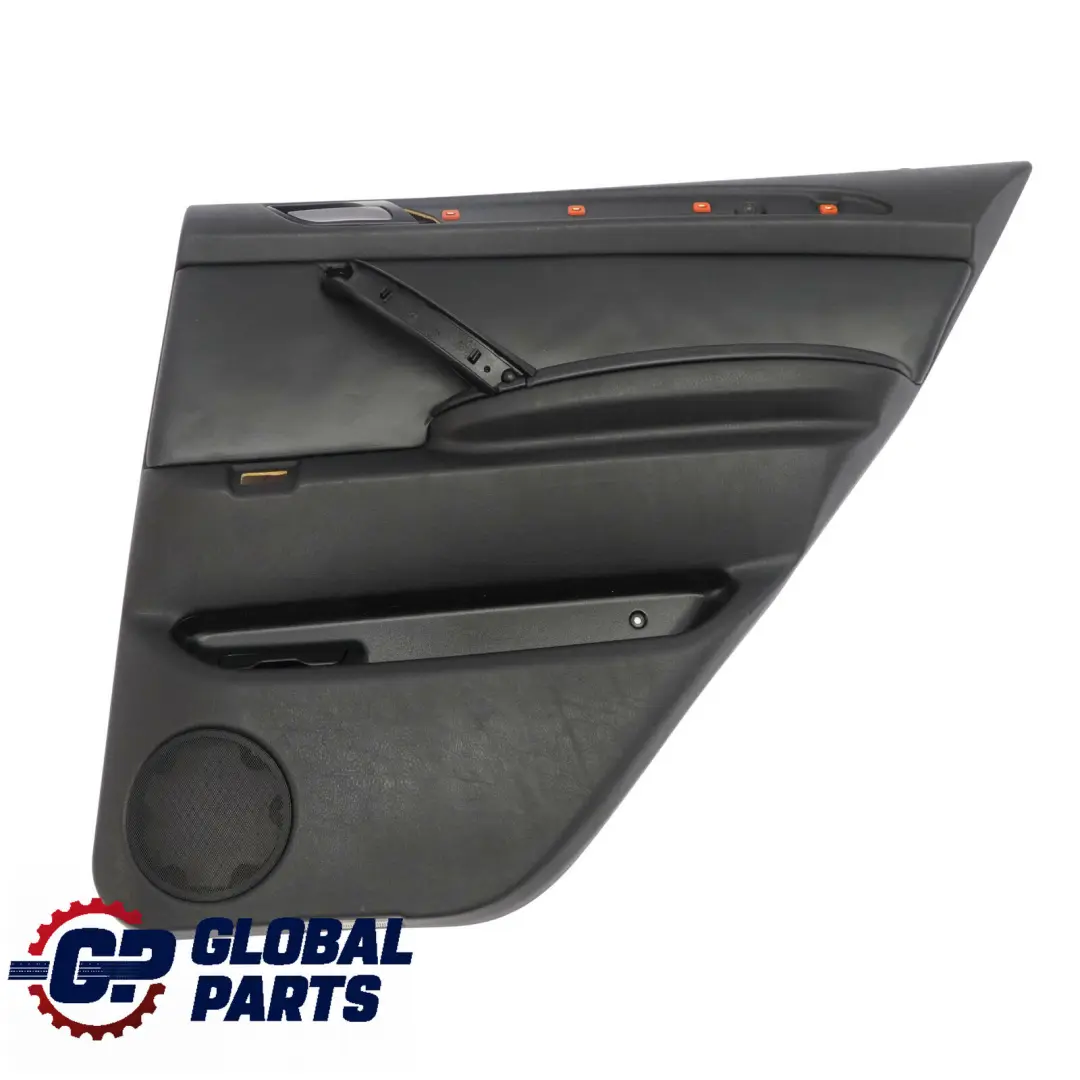 BMW X5 Series E53 Black Leather Walknappa Rear Right O/S Door Card Trim Panel - SKU 7121266-1 - Part number 7121266