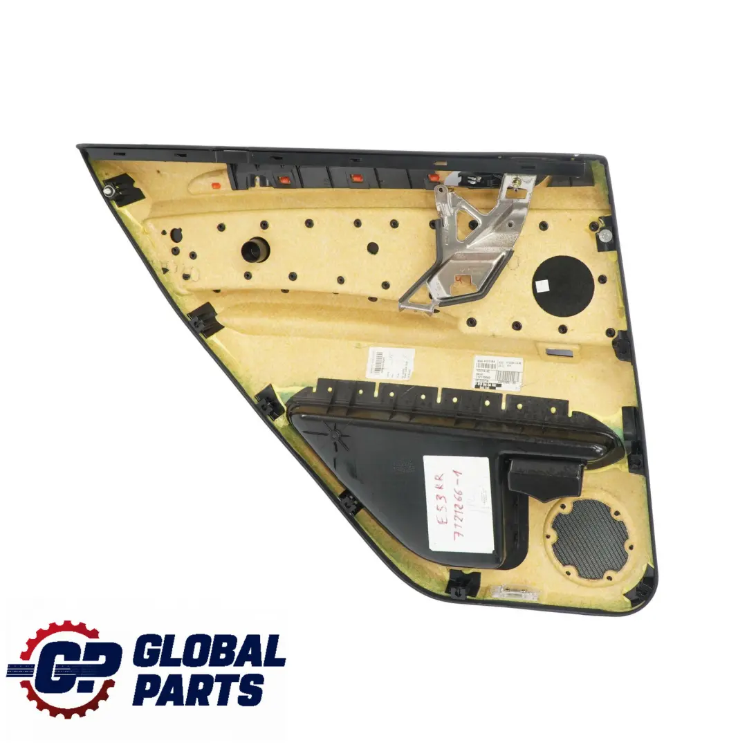 Pannello Porta Posteriore Destra pelle Nera Walken Nappa per BMW X5 E53 con numero di parte 7121266 BMW X5 E53 Pannello Porta Posteriore Destra pelle Nera Walken Nappa - SKU 7121266-1 - Numero di parte 7121266