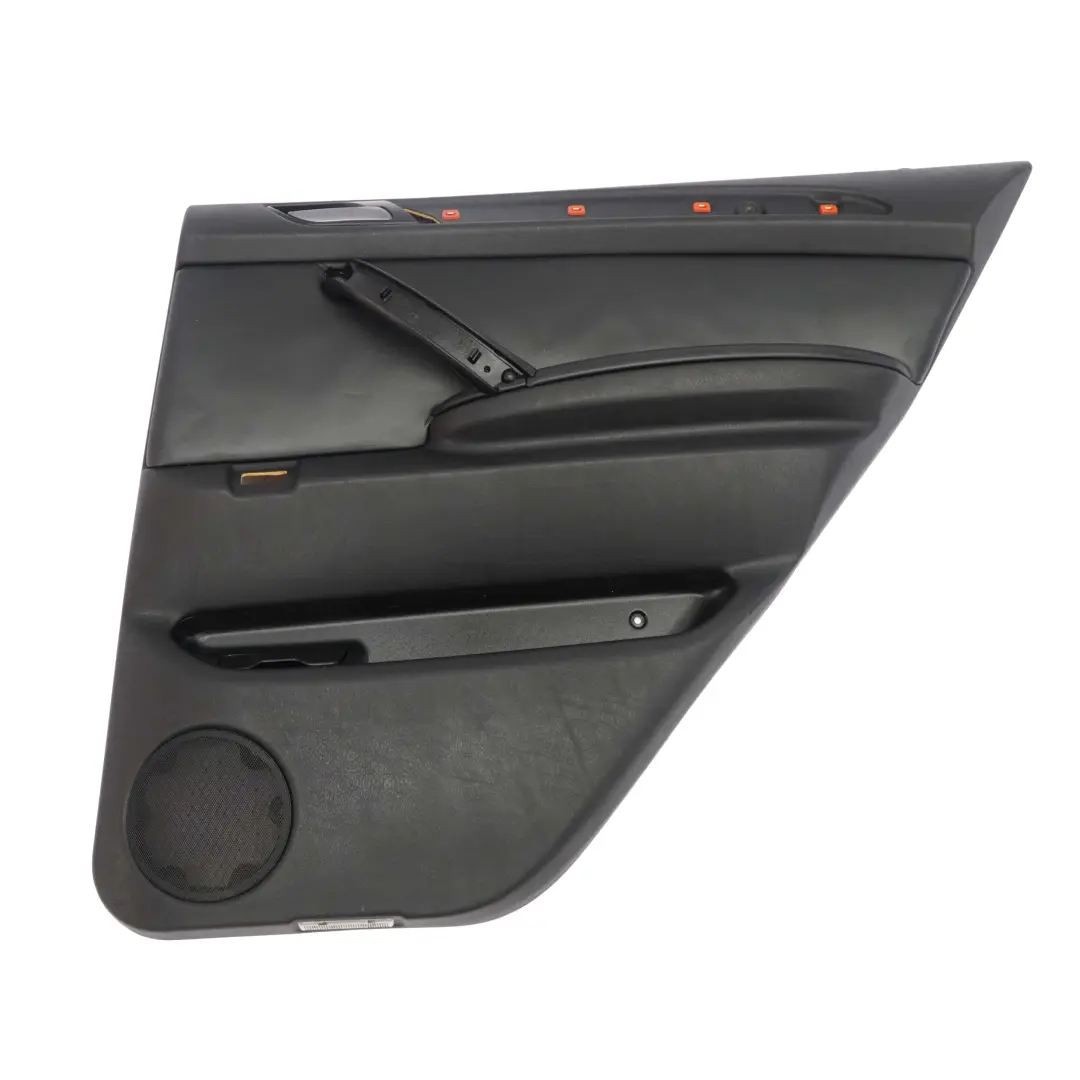 BMW X5 Series E53 Black Leather Walknappa Rear Right O/S Door Card Trim Panel - SKU 7121266-1 - Part number 7121266