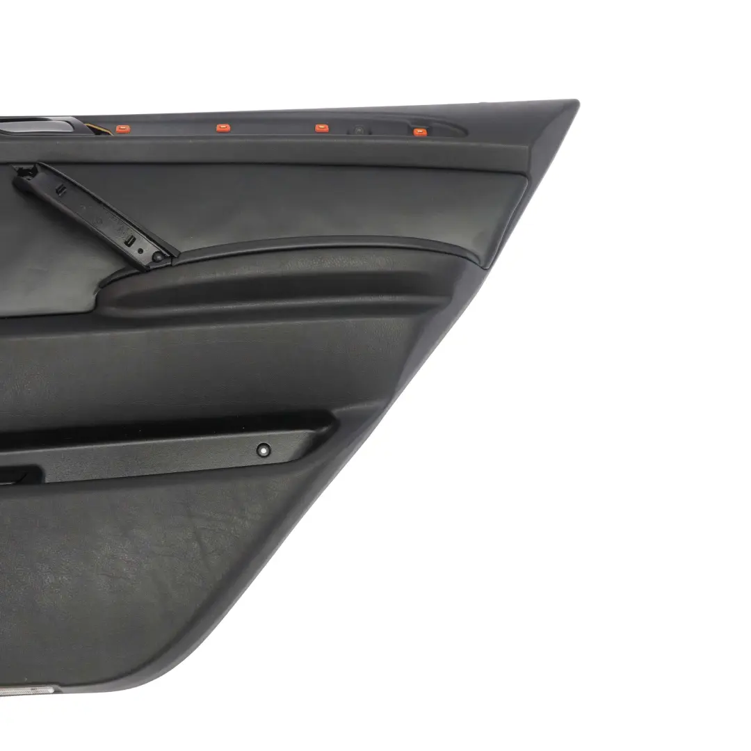 Leather Walknappa Rear Right O/S Door Card Trim Panel to BMW X5 Series E53 Black with Part number 7121266 BMW X5 Series E53 Black Leather Walknappa Rear Right O/S Door Card Trim Panel - SKU 7121266-1 - Part number 7121266