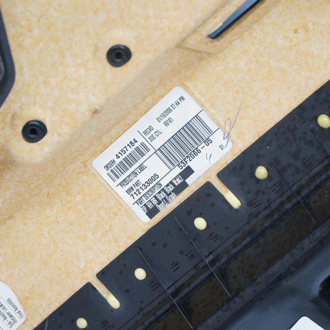 BMW X5 E53 Pannello Porta Posteriore Destra pelle Nera Walken Nappa - SKU 7121266-1 - Numero di parte 7121266