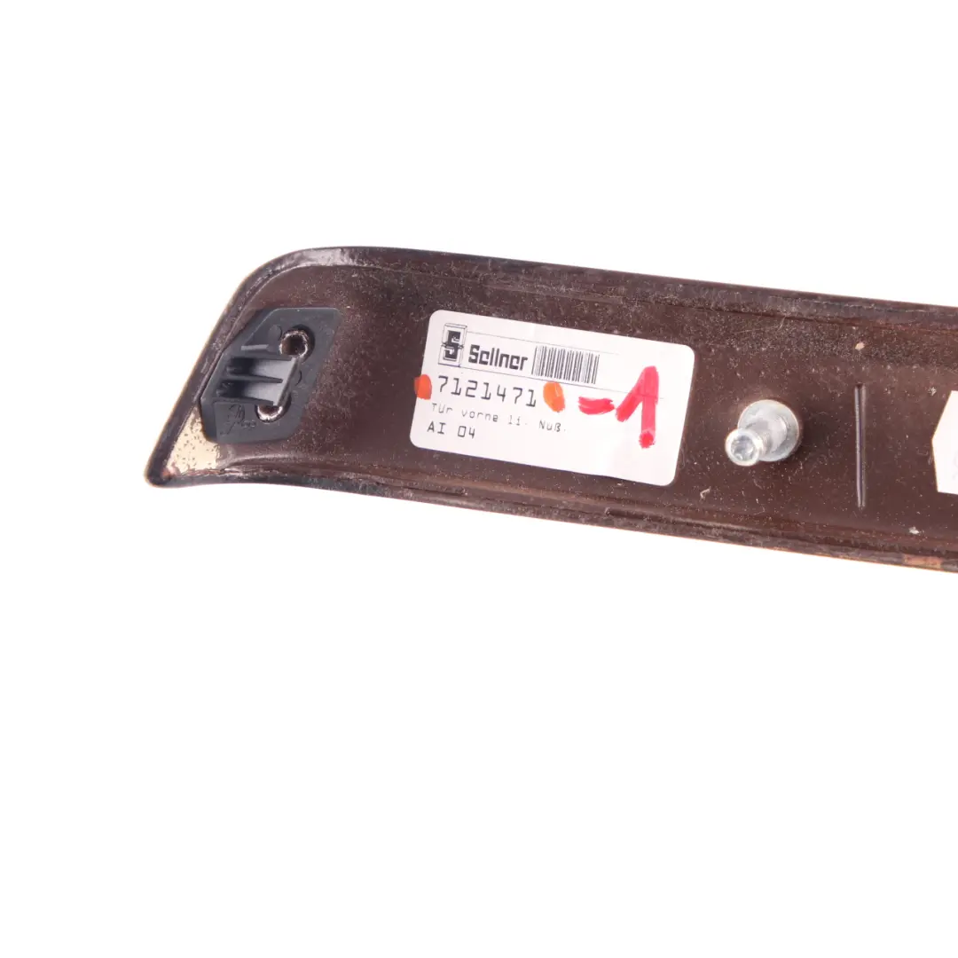 Porta Anteriore Sinistra Striscia Legno Burr Walnut per BMW E90 E91 con numero di parte 7121471 BMW E90 E91 Porta Anteriore Sinistra Striscia Legno Burr Walnut - SKU 7121471-1 - Numero di parte 7121471