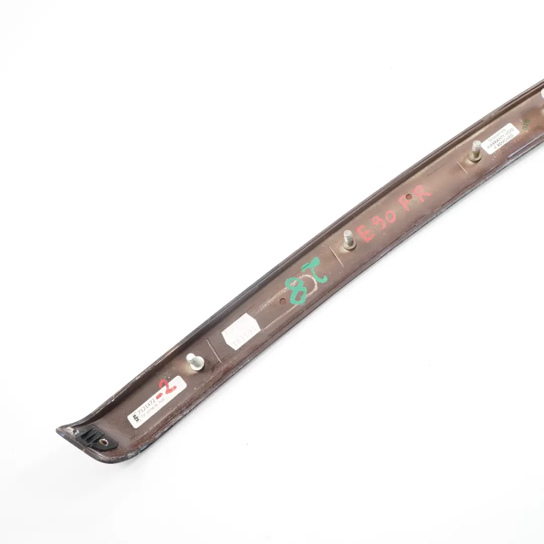 BMW E90 E91 Trim Door Strip Cover Front Right O/S Wood Burr Walnut - SKU 7121472-2 - Part number 7121472