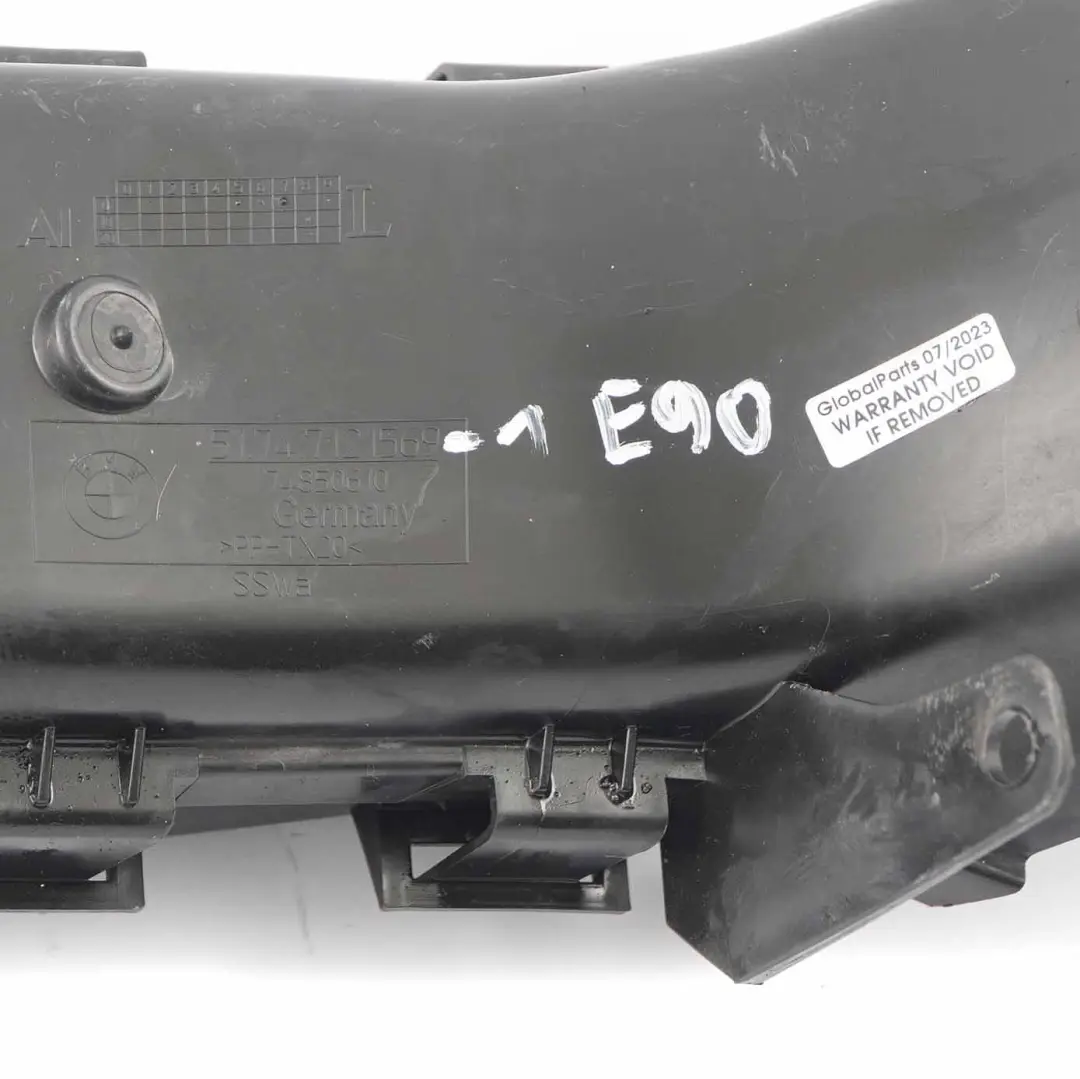 BMW E90 E91 Guidage De L'Air Frein Avant Gauche Roue Refroidissement Canal - SKU 7121569-1 - Numéro de pièce 7121569