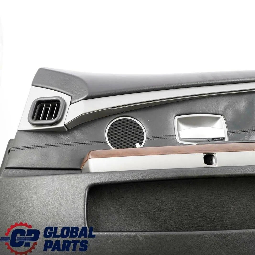 BMW E65 E66 Pannello Porta Copertura Anteriore Destro Pelle Pearl Nero - SKU 7122380 - Numero di parte 7122380