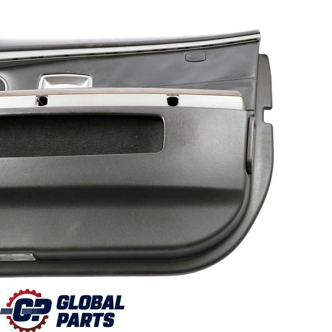 Front Right O/S Door Card Leather Pearl Black Lining Trim to BMW 7 Series E65 E66 with Part number 7122380 BMW 7 Series E65 E66 Front Right O/S Door Card Leather Pearl Black Lining Trim - SKU 7122380 - Part number 7122380