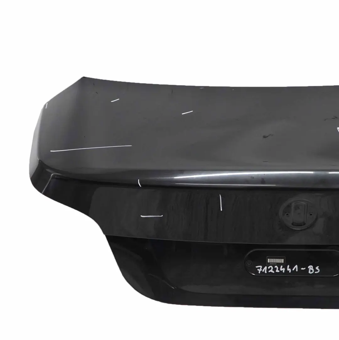 BMW E60 Boot Trunk Lid Tailgate Rear Panel Black Sapphire Metallic - 475 - SKU 7122441-BS - Part number 7122441