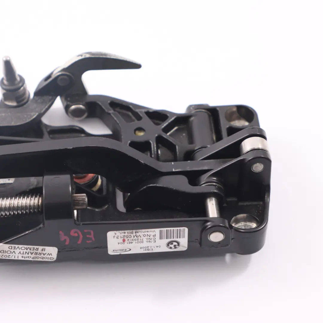 Techo Bisagra Plegable Marco Superior Izquierda Derecha Bloqueo para BMW E64 con número de pieza 7123312 BMW E64 Techo Bisagra Plegable Marco Superior Izquierda Derecha Bloqueo - SKU 7123312 - Número de pieza 7123312