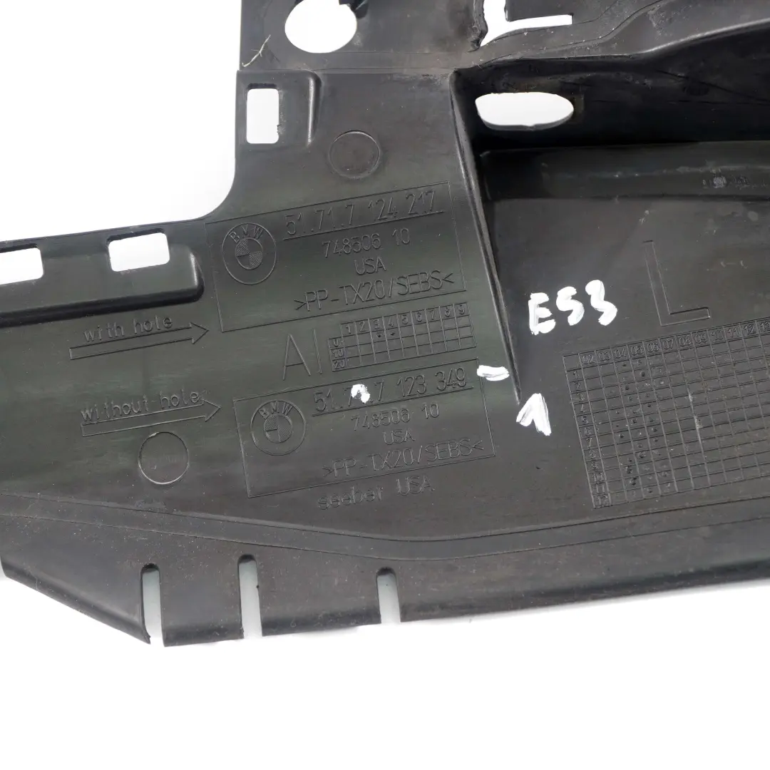 Radiador Conducto De Aire Delantero Izquierdo Embellecedor para BMW E53 Motor con número de pieza 7123349 BMW E53 Motor Radiador Conducto De Aire Delantero Izquierdo Embellecedor - SKU 7123349-1 - Número de pieza 7123349