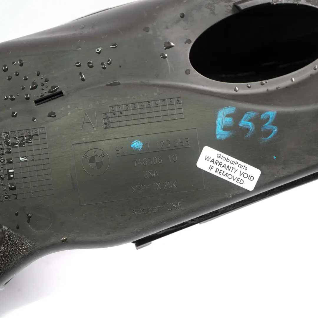 BMW X5 E53 M54 Front Bremsscheibe Luftkanal Getriebe Verkleidung Kanal - SKU 7123353 - Teilenummer 7123353