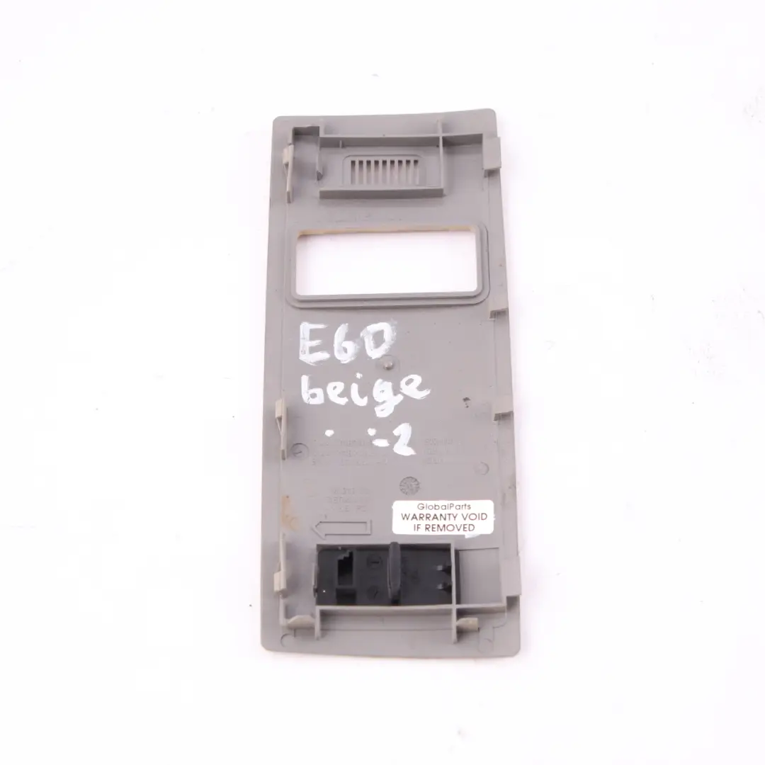 BMW Serie 5 E60 E61 Techo Delantero Tapa Panel Marco Beige 7119781 - SKU 7124010-1 - Número de pieza 7124010