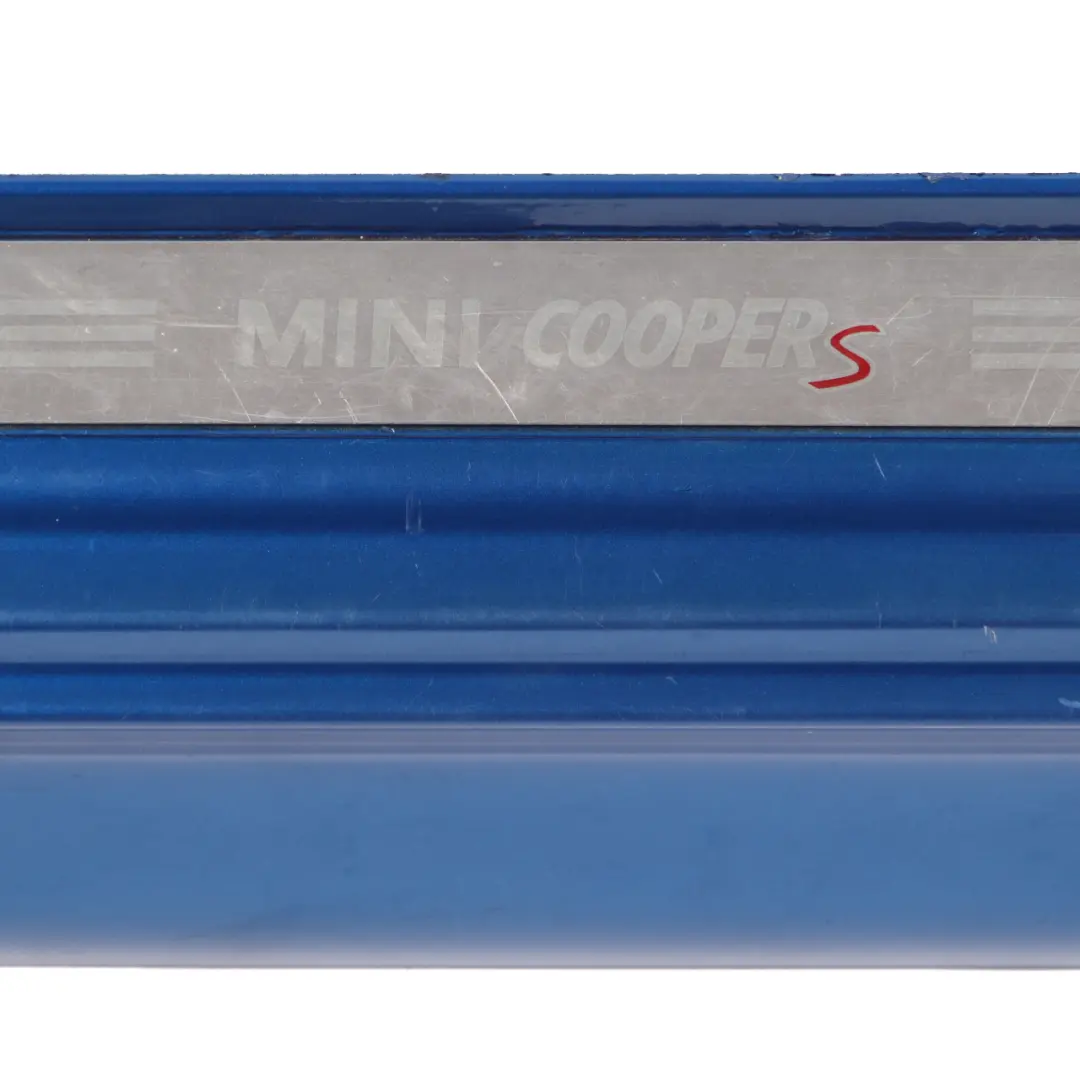 Side Skirt Cooper S Left N/S Sill Strip Cover Trim Panel Hyper Blue A28 to Mini R52 with Part number 1505863 Mini R52 Side Skirt Cooper S Left N/S Sill Strip Cover Trim Panel Hyper Blue A28 - SKU 7124375-HYB1 - Part number 1505863