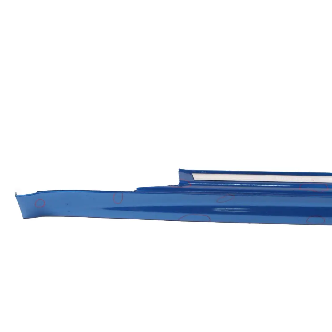 Side Skirt Right O/S Cooper S Cabrio Sill Cover Trim Hyper Blue - A28 to Mini R52 with Part number 7124376 Mini R52 Side Skirt Right O/S Cooper S Cabrio Sill Cover Trim Hyper Blue - A28 - SKU 7124376-HYB - Part number 7124376