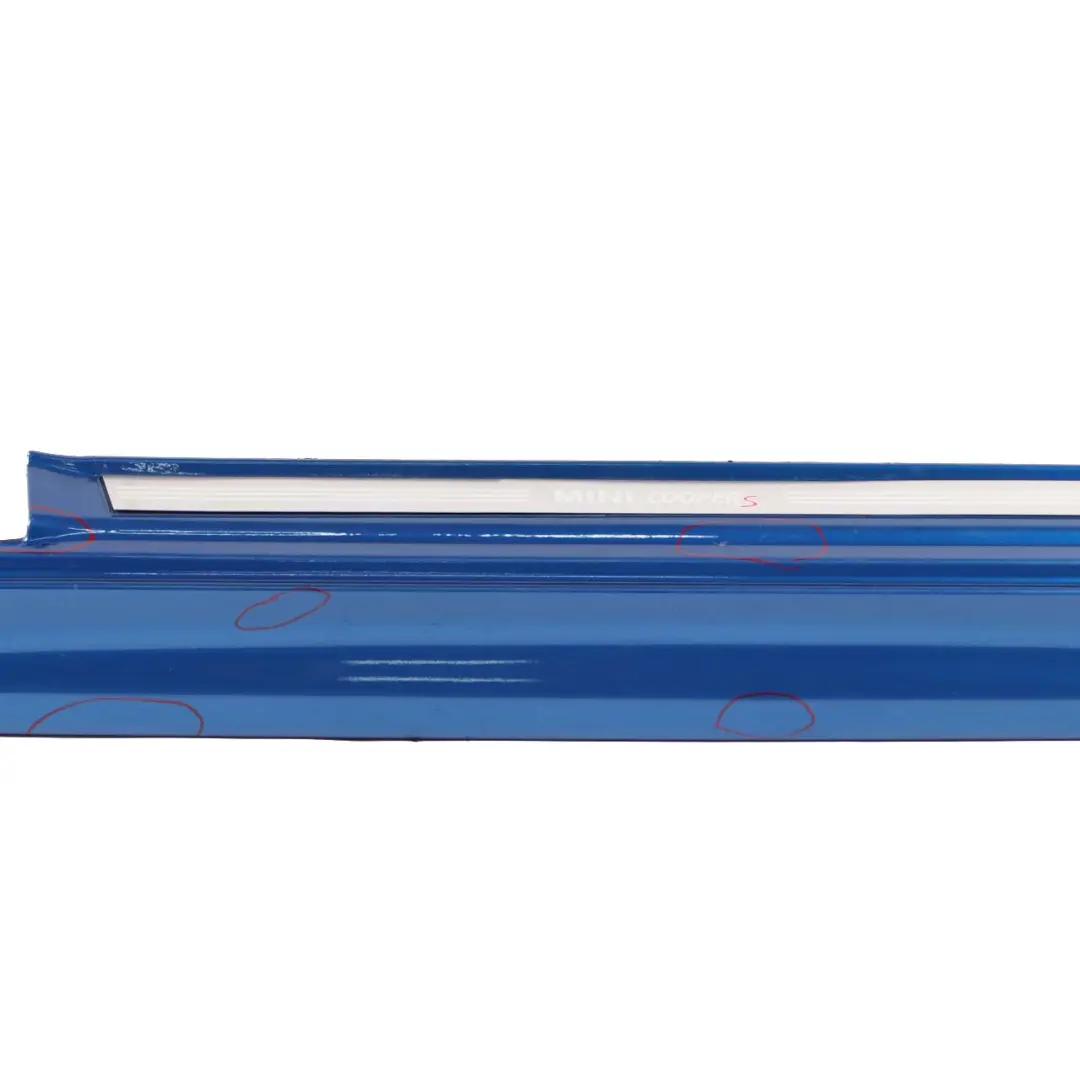 Mini R52 Side Skirt Right O/S Cooper S Cabrio Sill Cover Trim Hyper Blue - A28 - SKU 7124376-HYB - Part number 7124376