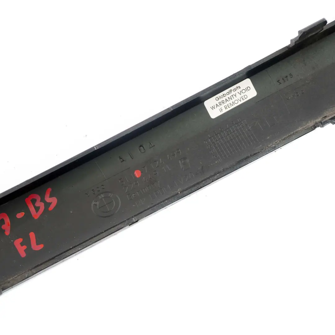Bumper Guard Trim Strip Left N/S Black Sapphire 475 BMW 1 Series E87 - SKU 7124499-BS - Part number 7124499