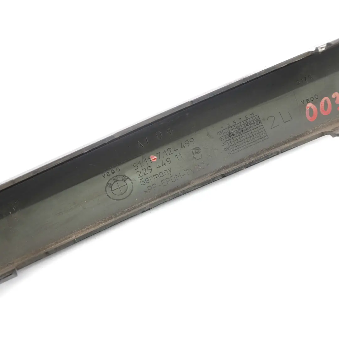 BMW E87 Paraurti Listello Para Urti Anteriore Sinistra Nero 2 - 668 - SKU 7124499-SCH - Numero di parte 7124499