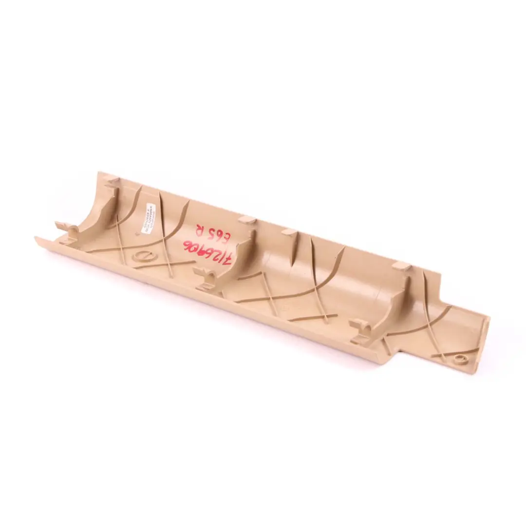 BMW 7 Series E65 E66 E67 Finisher Upper Rail Front Right O/S Beige 7126634 - SKU 7126906 - Part number 7126906