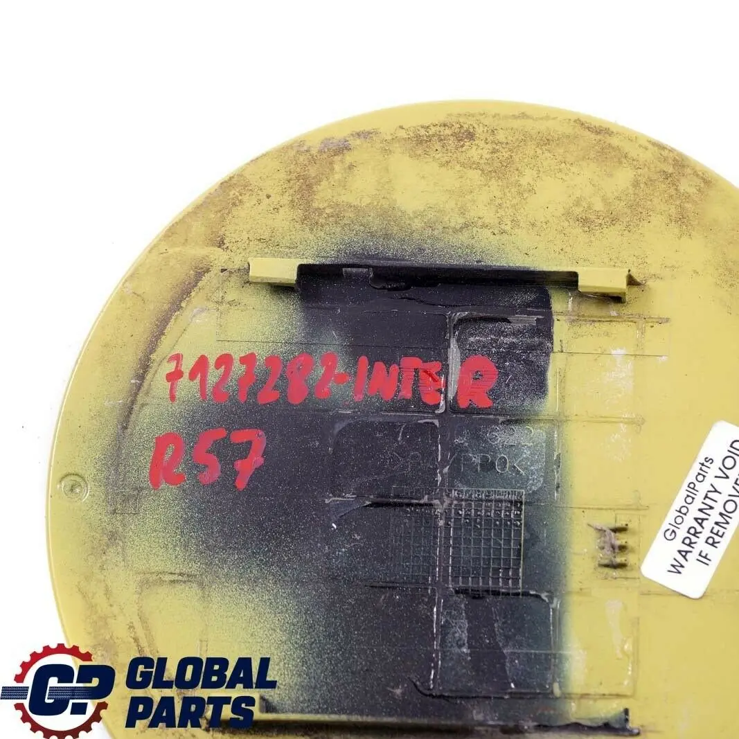 Filler In Flap Fuel Cap Cover Interchange Amarillo para Mini Cooper R57 R58 R59 con número de pieza 2758379 Mini Cooper R57 R58 R59 Filler In Flap Fuel Cap Cover Interchange Amarillo - SKU 7127282-INTER - Número de pieza 2758379