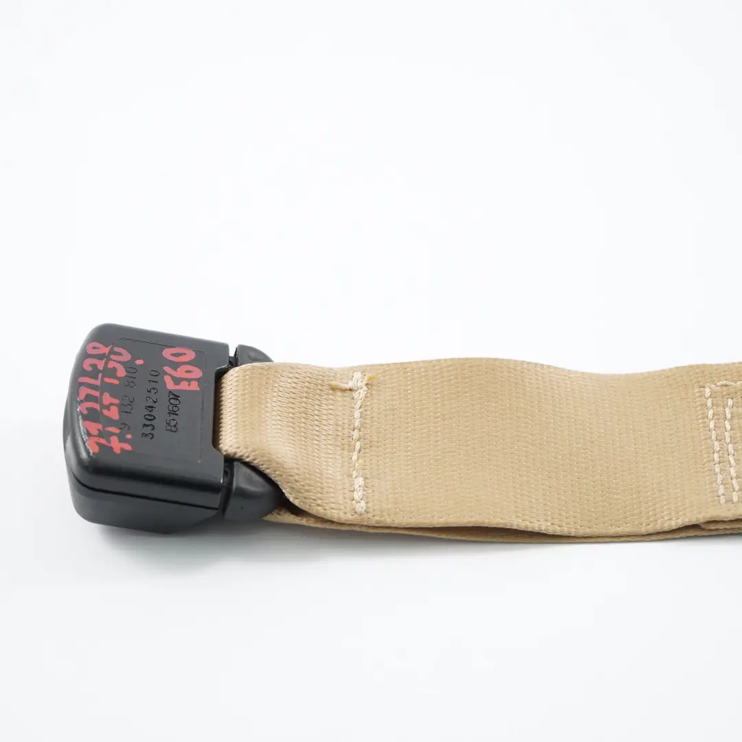 BMW E60 Seat Belt Lower Buckle Rear Centre Middle Beige - SKU 7127438 - Part number 9132810