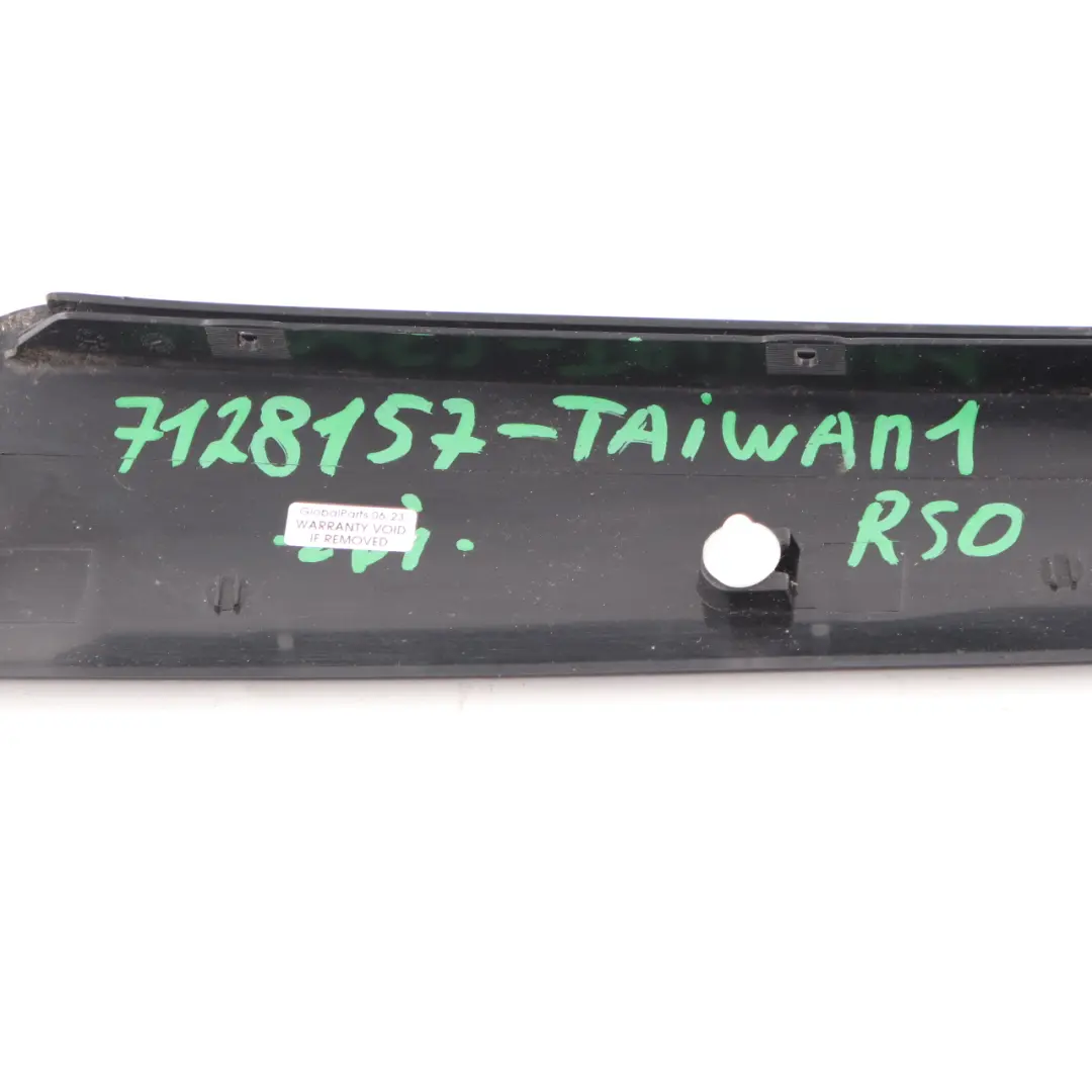 Exterior Column A Cover Pillar Left N/S Front Black to Mini Cooper One R50 R52 R53 with Part number 7128157 Mini Cooper One R50 R52 R53 Exterior Column A Cover Pillar Left N/S Front Black - SKU 7128157-TAIWAN1 - Part number 7128157