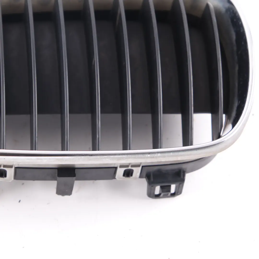 BMW E81 E87 Front Bumper Left Trim Panel Kidney Grille N/O/S Chrome - SKU 7128613-2 - Part number 7128613