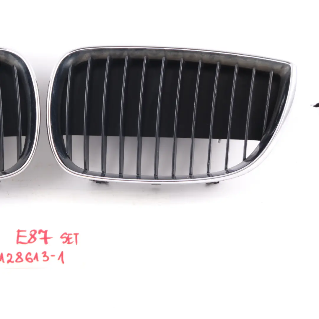 Front Bumper Left Trim Panel Kidney Grille N/O/S Chrome to BMW E81 E87 with Part number 7128613 BMW E81 E87 Front Bumper Left Trim Panel Kidney Grille N/O/S Chrome - SKU 7128613-2 - Part number 7128613