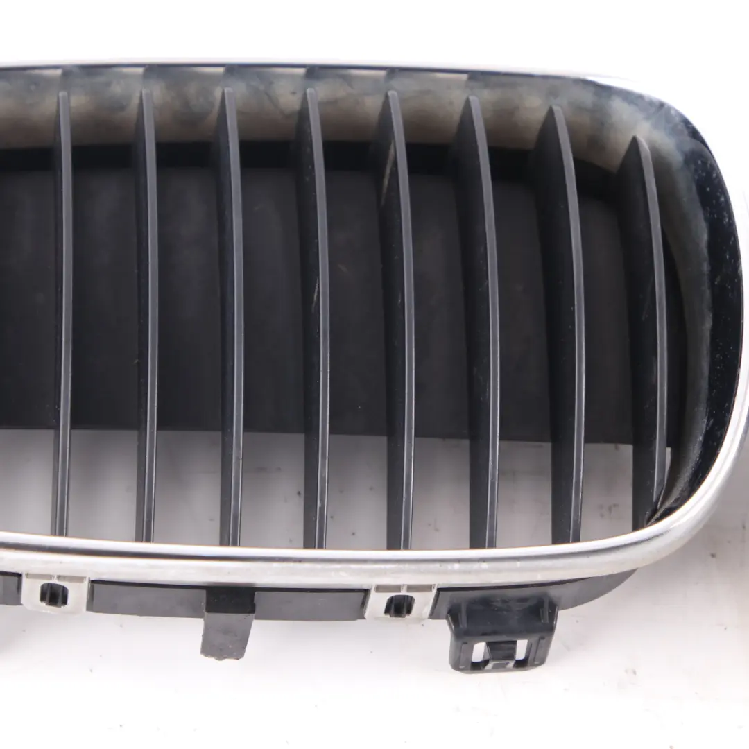 BMW E81 E87 Front Bumper Left Trim Panel Kidney Grille N/O/S Chrome - SKU 7128613-2 - Part number 7128613