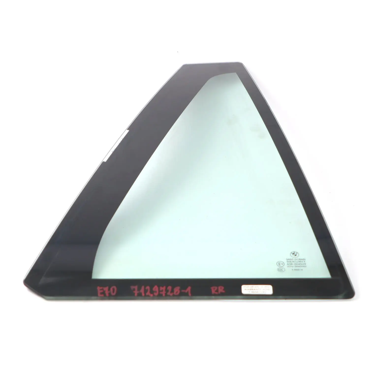 BMW X5 E70 Vetro Fisso Laterale Porta Verde Posteriore Destra As2