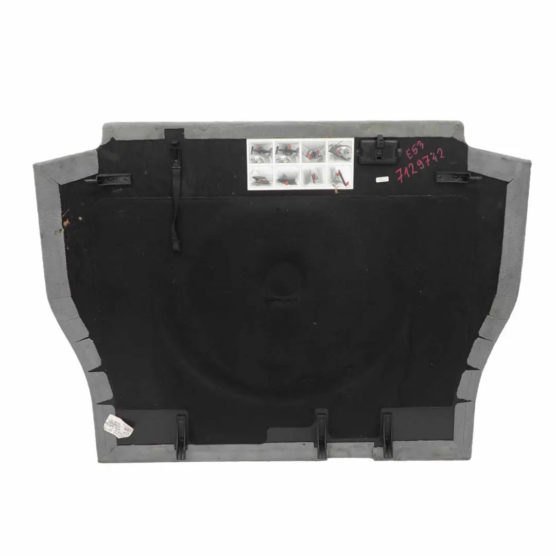 BMW X5 er E53 Gepäckraum Einlegeboden Verkleidung Grau Grey - SKU 7129742 - Teilenummer 7129742