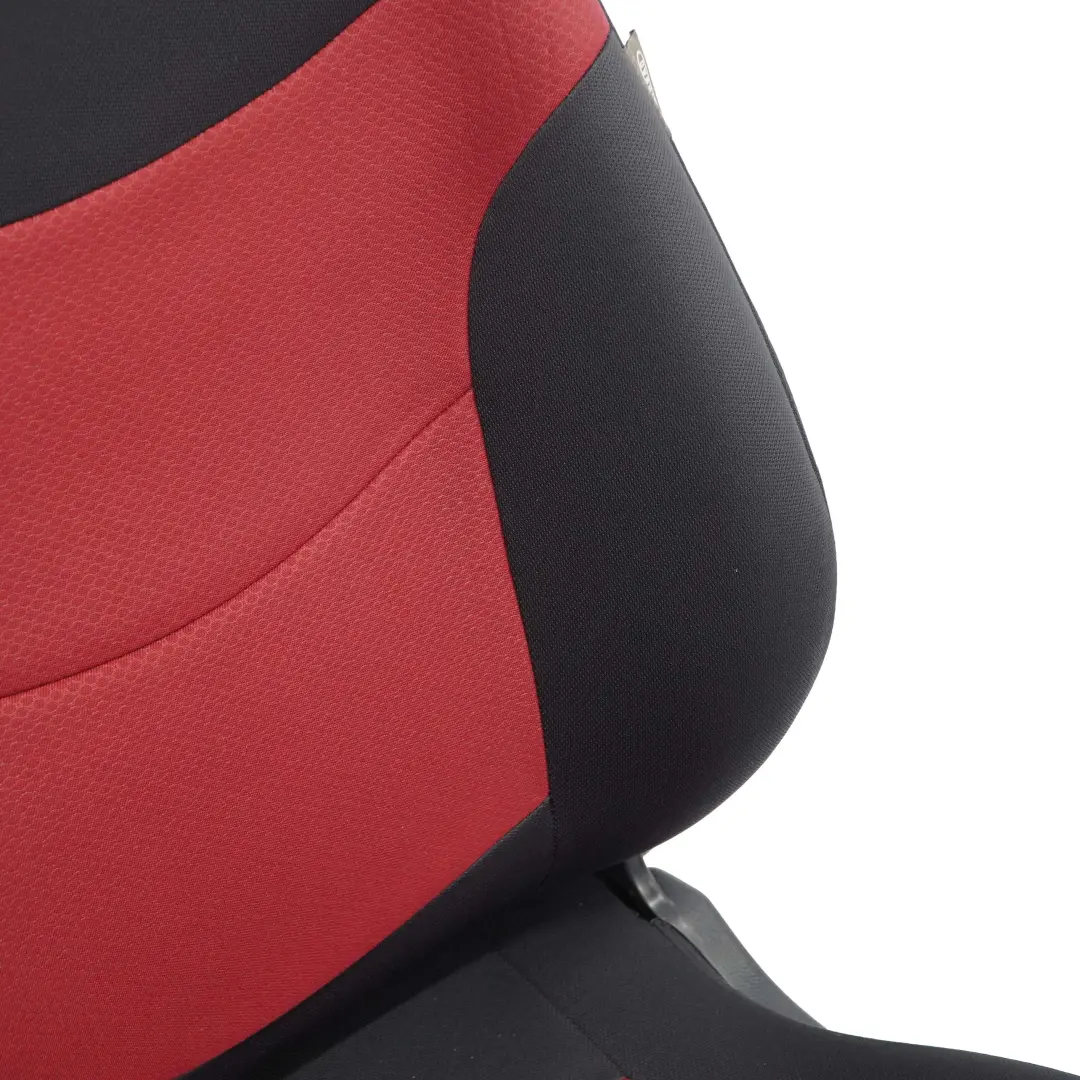 Front Left N/S Sport Seat Cloth Molette Tartan Red to Mini Cooper R50 R52 Cabrio with Part number 7130073 Mini Cooper R50 R52 Cabrio Front Left N/S Sport Seat Cloth Molette Tartan Red - SKU 7130073 - Part number 7130073