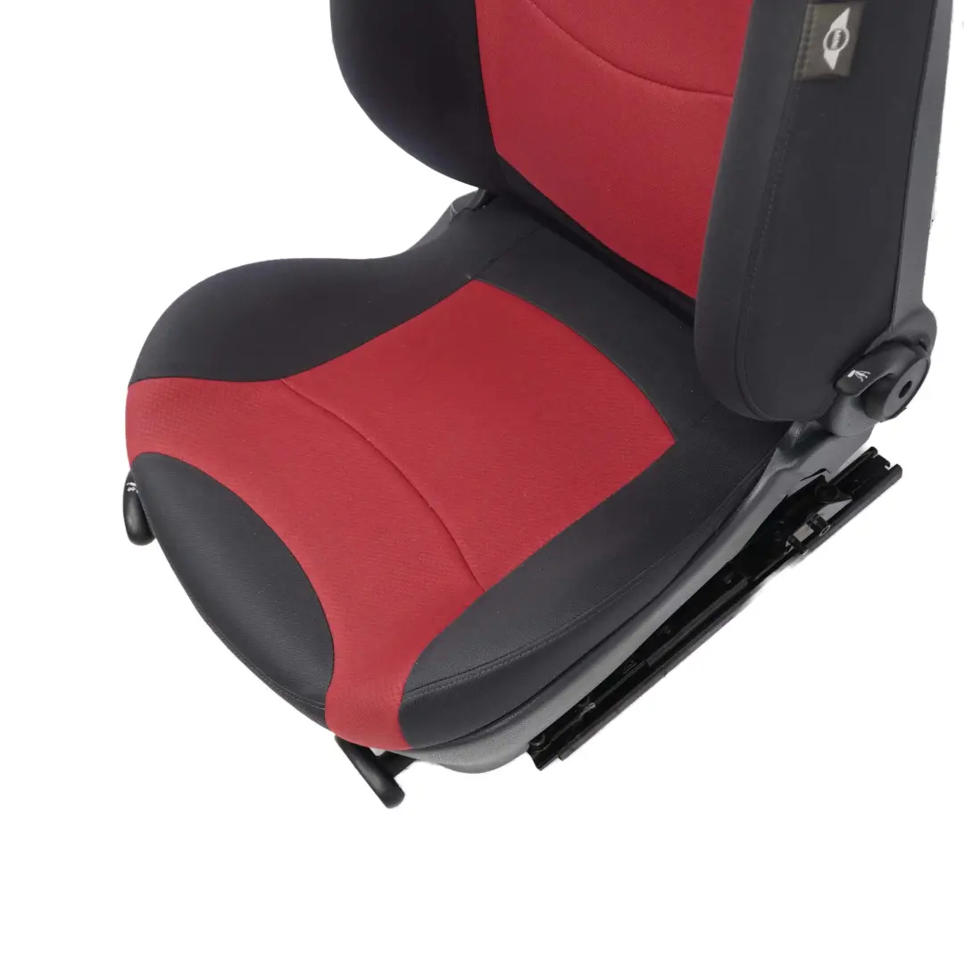 Front Right O/S Sport Seat Cloth Molette Tartan Red to Mini Cooper R50 R52 Cabrio with Part number 7130074 Mini Cooper R50 R52 Cabrio Front Right O/S Sport Seat Cloth Molette Tartan Red - SKU 7130074 - Part number 7130074